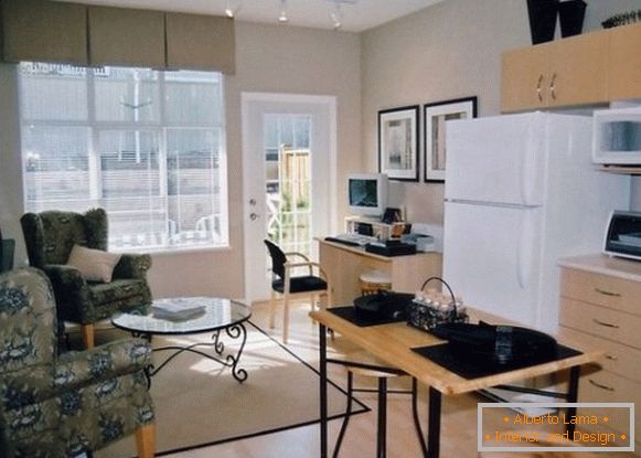 Design de interiores de um pequeno apartamento