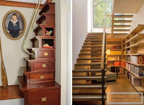 Armário sob as escadas em uma casa particular - fotos das melhores idéias
