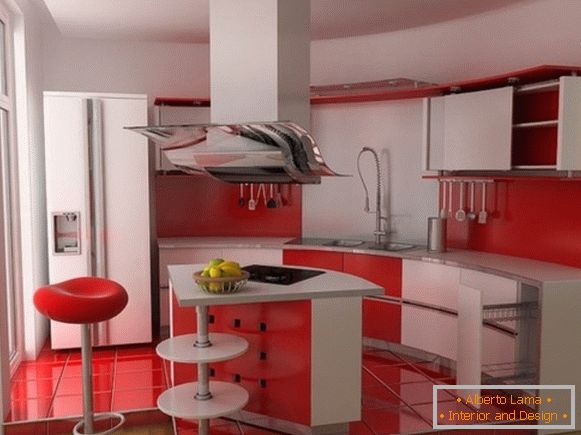 Foto de Design de cozinha vermelho 21