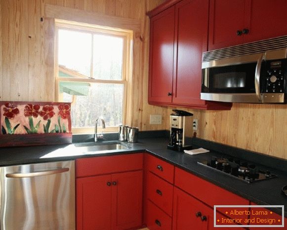 Foto de cozinha vermelho 8