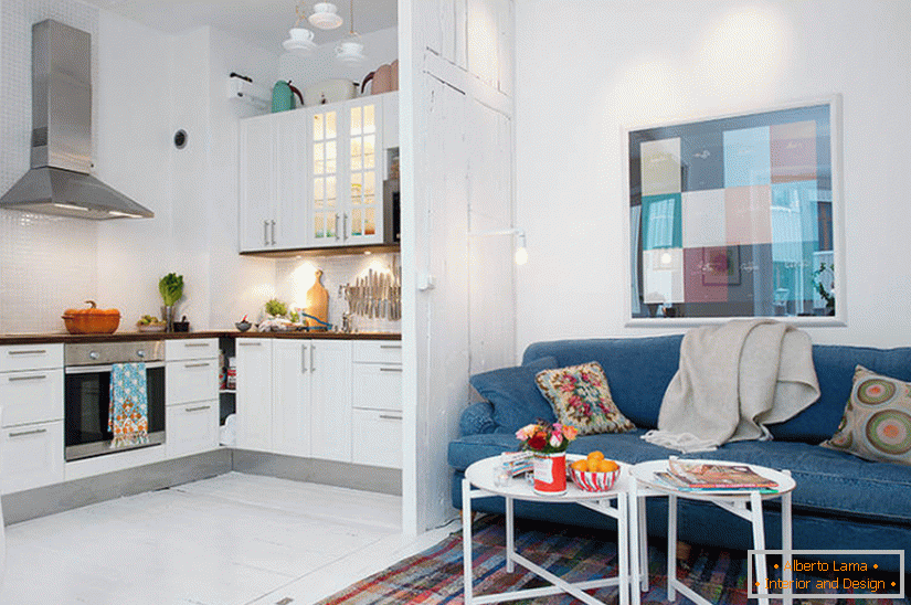 Original pequeno apartamento de 34 m2 na Suécia
