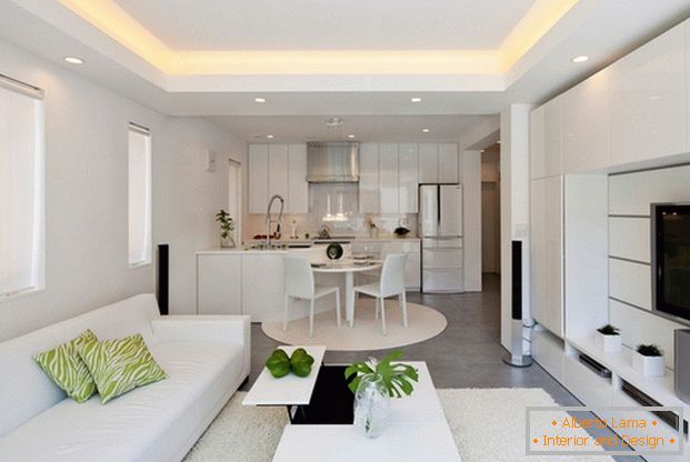 cozinha design sala de estar em estilo moderno