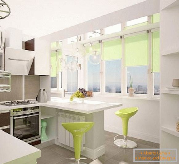cozinha design com varanda 9 m², foto 6