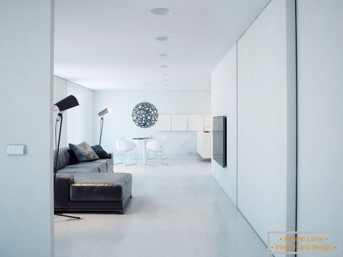 Interior do apartamento na cor branca