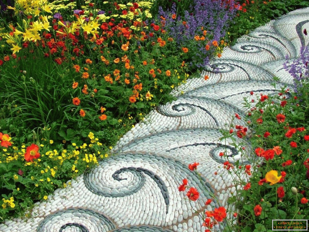 Design decorativo do caminho do jardim