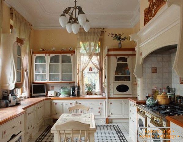 projeto de uma pequena cozinha no estilo de Provence фото 2