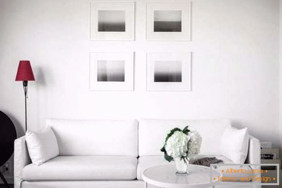 Design de um pequeno apartamento em estilo moderno e minimalista