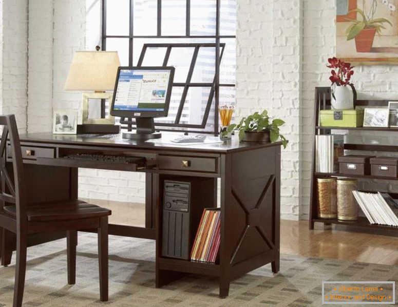 elegante-home-escritório-com-madeira-escuro-desk-e-cadeiras-10-moderno-home-escritório-design-idéias