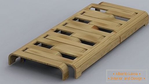 Base de cama de madeira de treliça