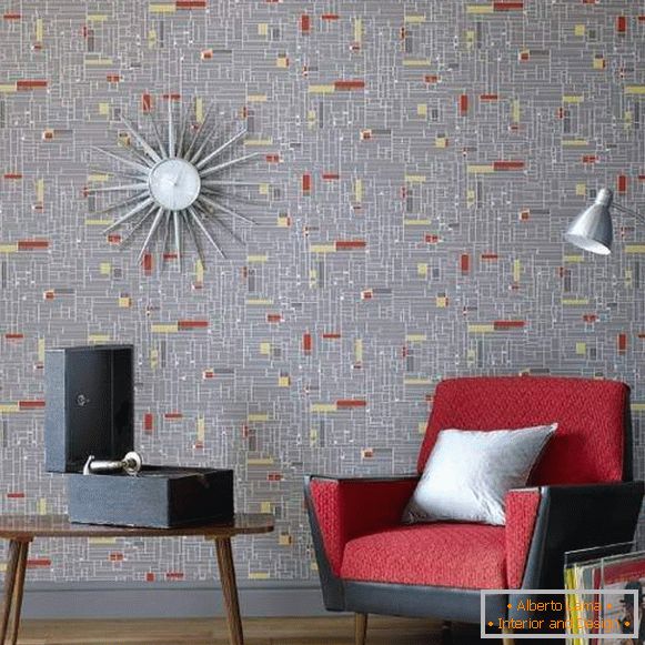Papel de parede elegante para paredes de 2016 com padrões geométricos