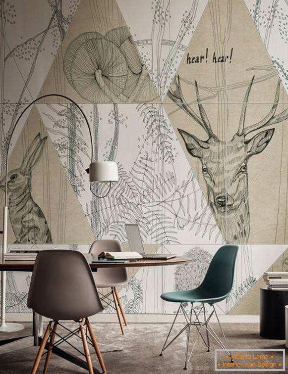 Papel de parede elegante 2016 - foto com desenho animalesco