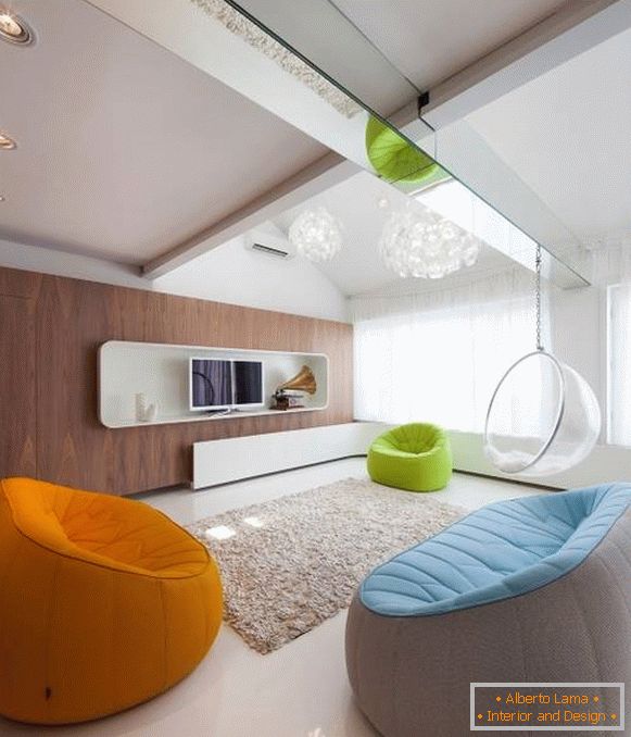 Design de interiores incomum no estilo loft