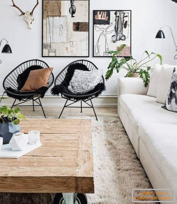 Design de interiores elegante 2016 em estilo escandinavo