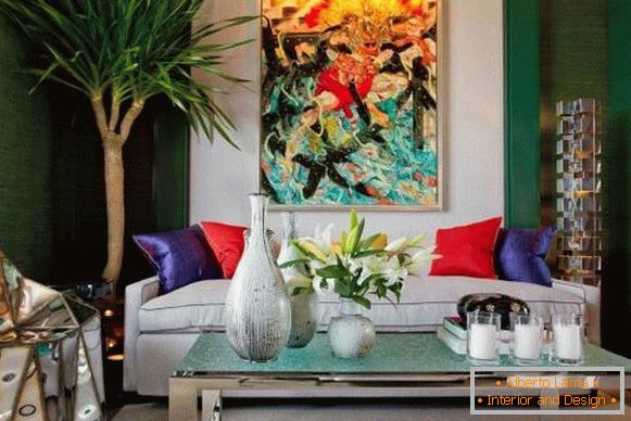 Estilos populares de interiores no design da sala de estar - foto 2016