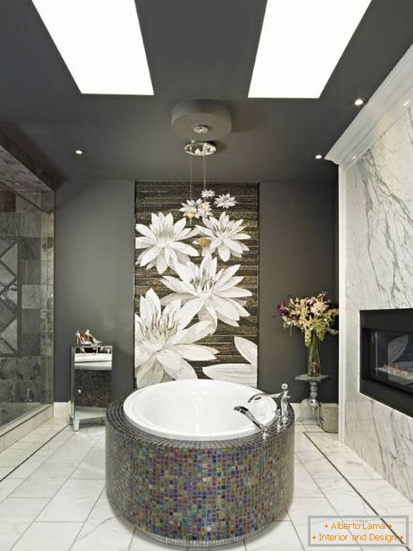 Luxuosa casa de banho em estilo chinês