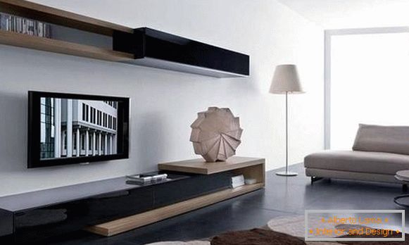 paredes modulares modernas na sala de estar, foto 16