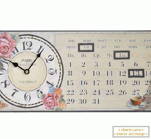 relógio com parede de calendário, foto 24