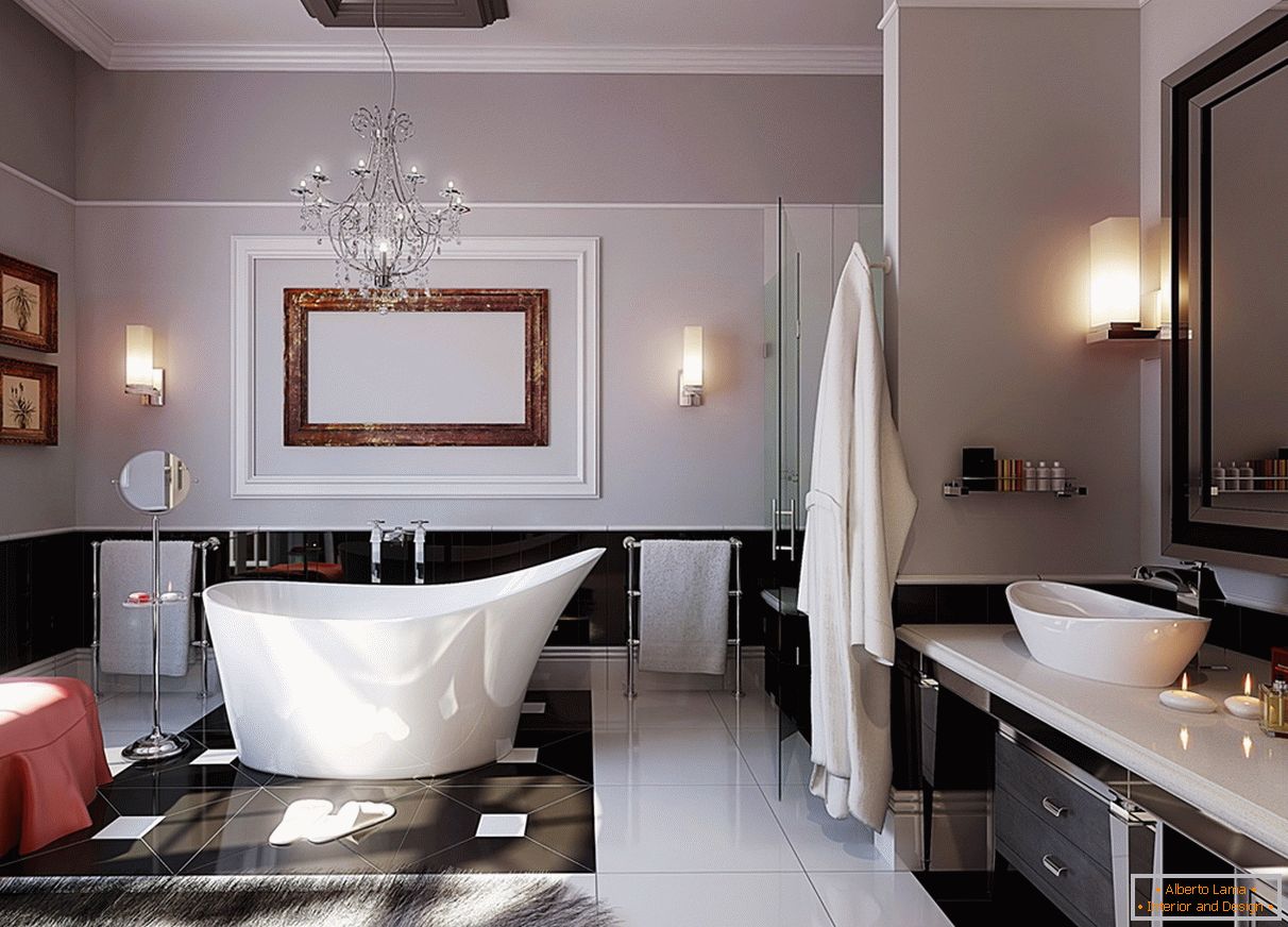 Interior de uma casa de banho elegante
