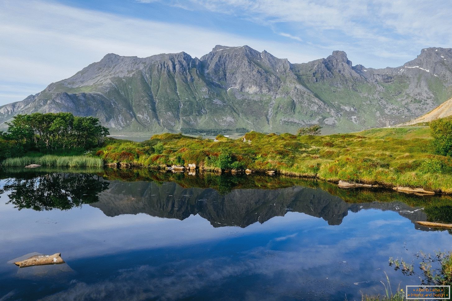 Paisagem colorida da natureza na Noruega