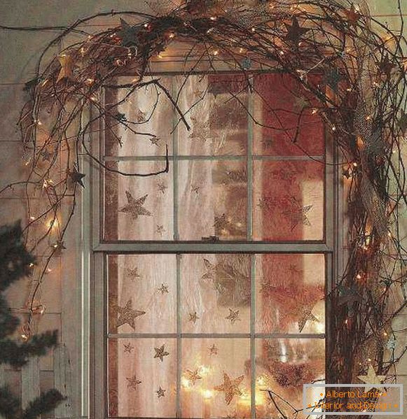 Guirlanda de Natal na janela, foto 59