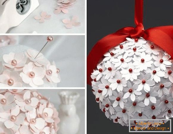 Bola de Natal decorativa de papel - foto artesanato