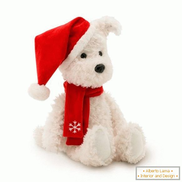 cachorro de brinquedo artesanal de Natal com as mãos, foto 4