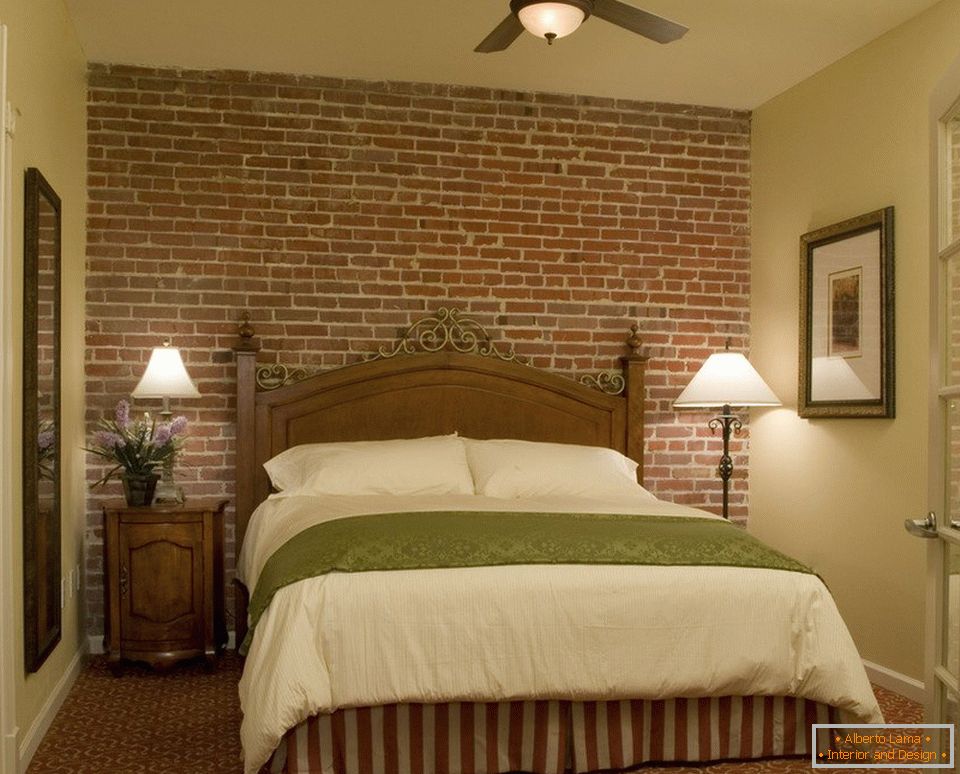 Papéis de parede para um tijolo em um quarto