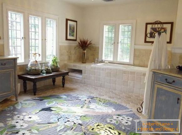 Design de interiores - estilo provençal na foto do banheiro