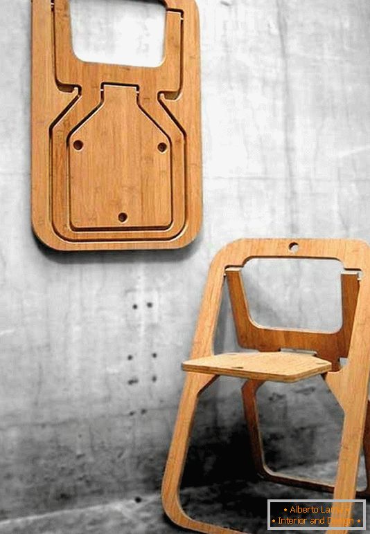 Cadeira dobrável do designer Christian Desile, França