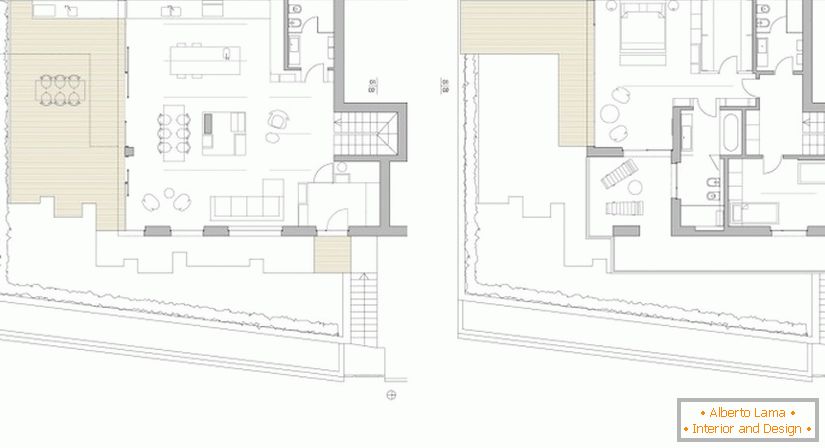 O layout de dois níveis da mansão do MP