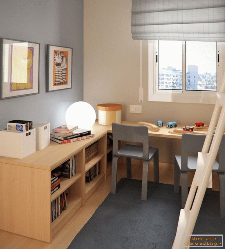cool-kids-room-ideas-with-wooden-sets-scheme-ideas-for-small-spaces-design de interiores-para-crianças-quarto-decoração-com-mesa de estudo-unidade-também-dois-lugares- inspirador