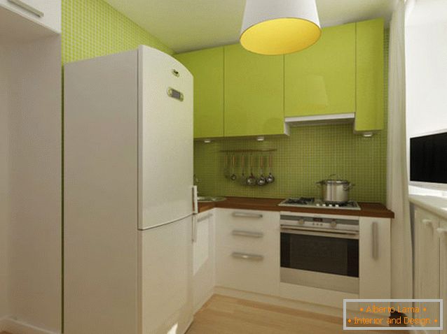 Cozinha de um apartamento de dois quartos na Rússia