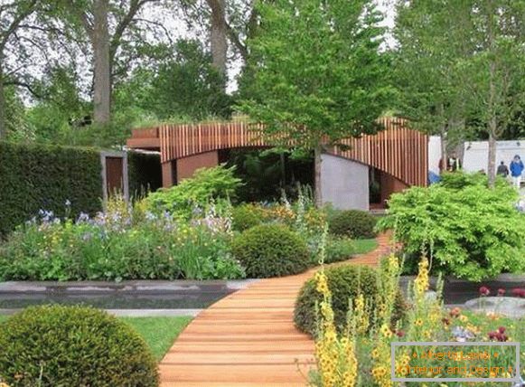 Bonito e elegante jardim design - foto