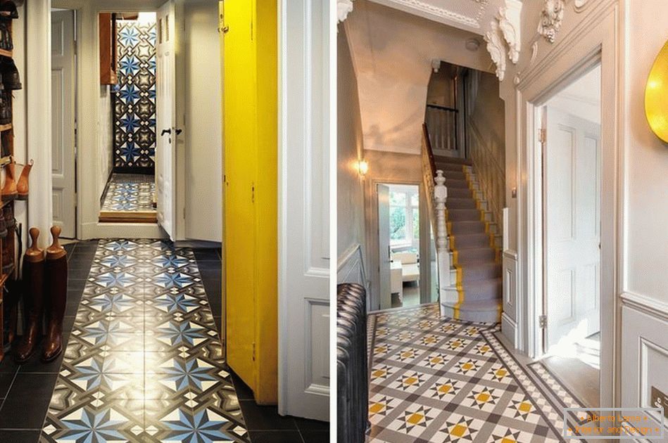 Azulejos brilhantes para design de piso