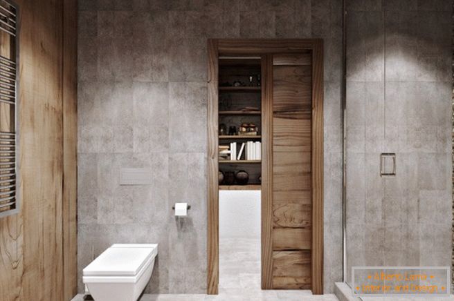 Interior do banheiro combinado com o toalete