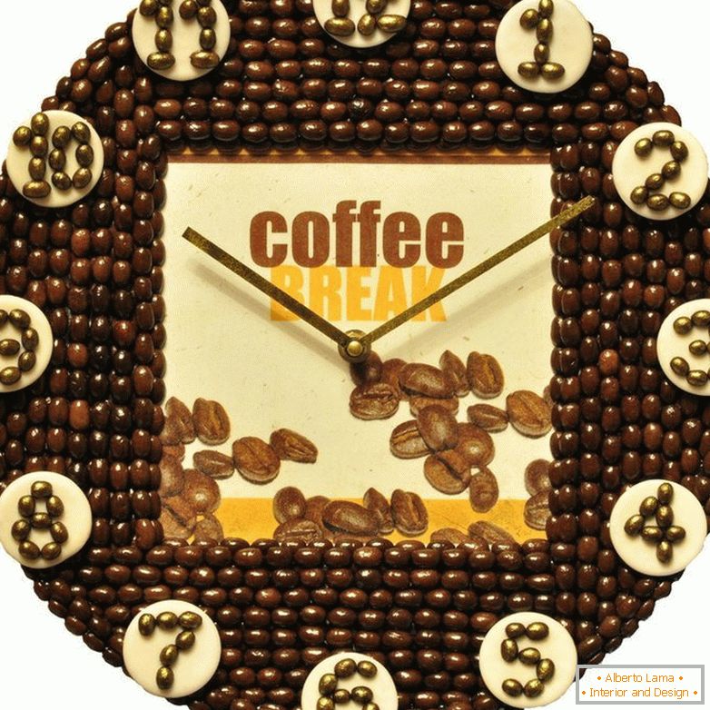 Relógio Decoração из кофейных зерен