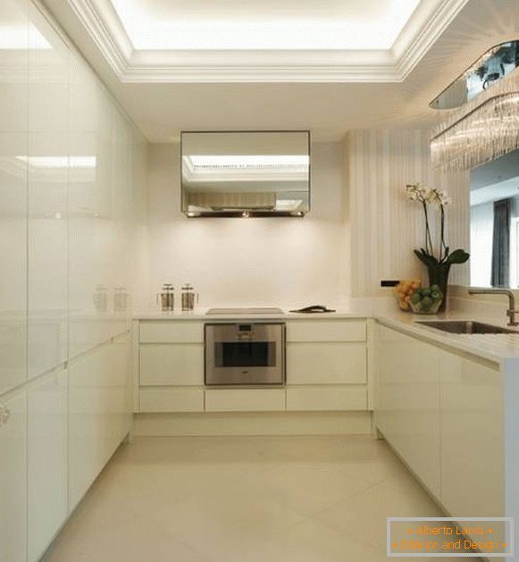 Iluminação de tensão de teto LED na cozinha