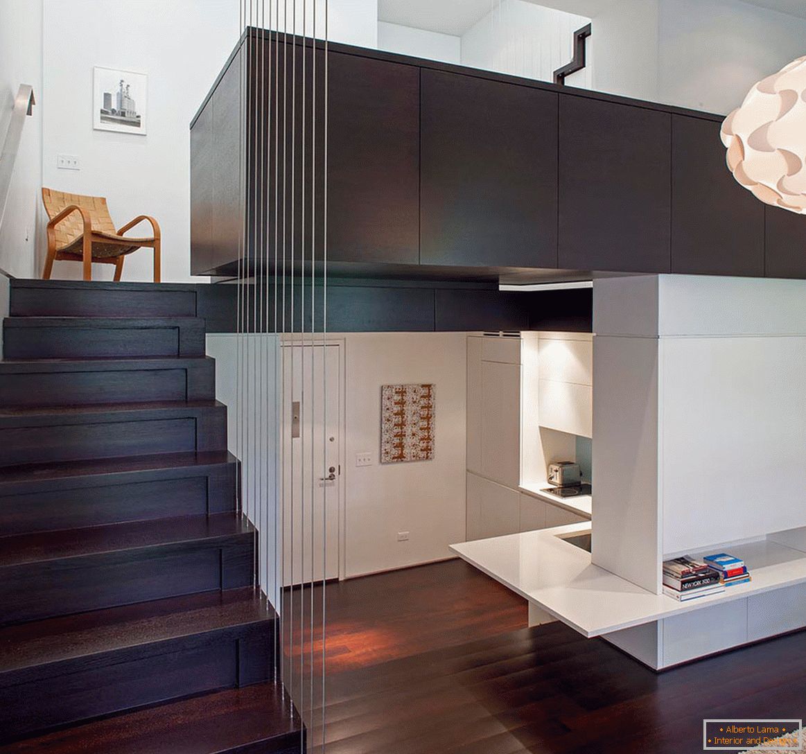 Design moderno de um pequeno apartamento