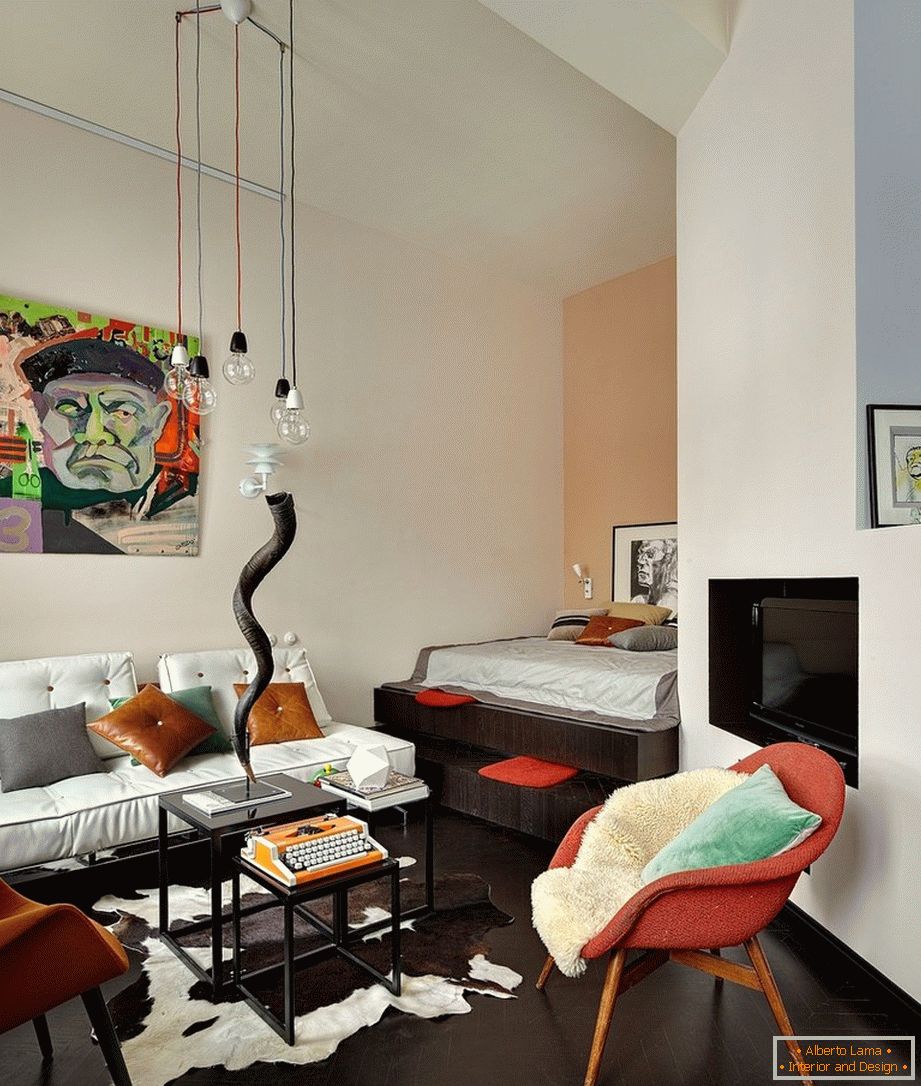Design moderno de um pequeno apartamento