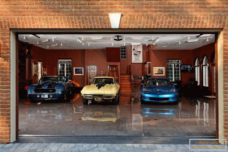 Interior elegante da garagem