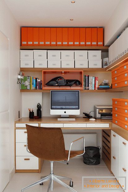 Design colorido gabinete em casa
