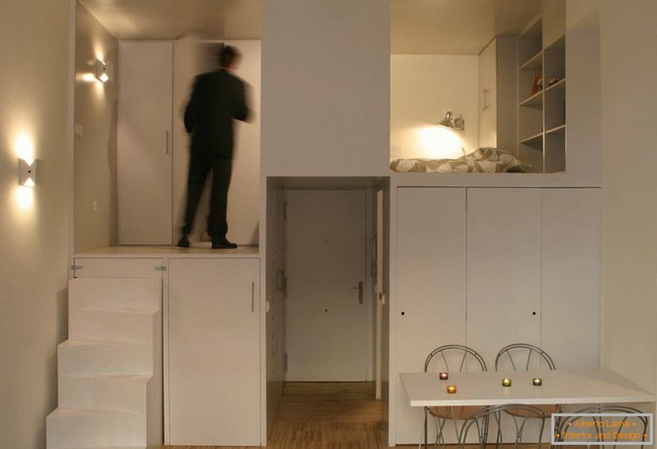Zoneamento vertical de um pequeno apartamento