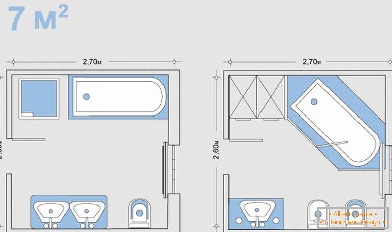 O layout de um pequeno banheiro