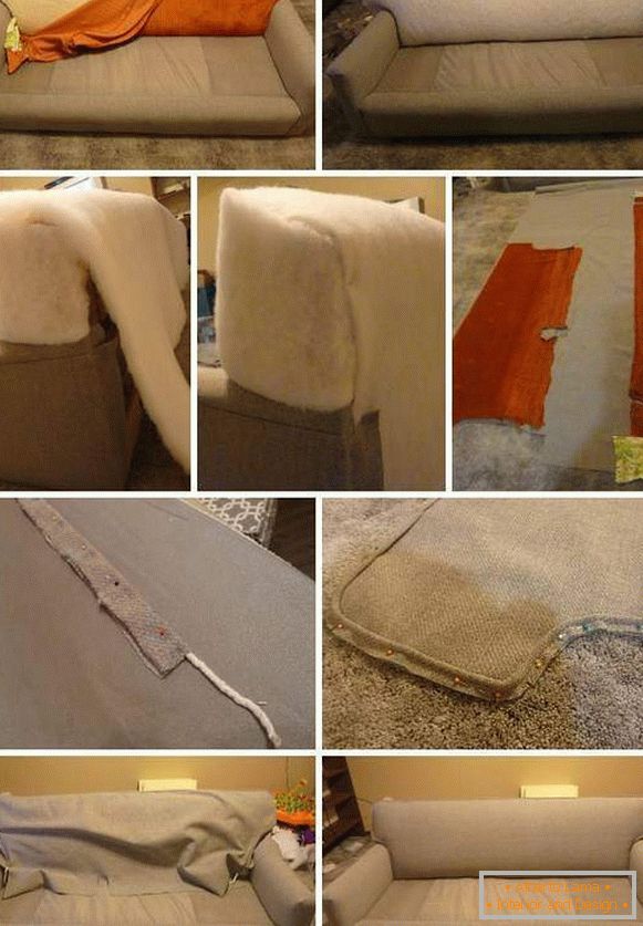 Restauração de móveis estofados - idéias para a constrição do sofá