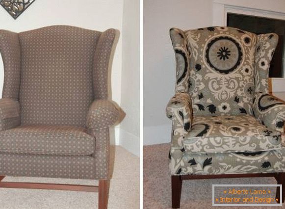 Restauração de móveis estofados - uma constrição de uma cadeira velha