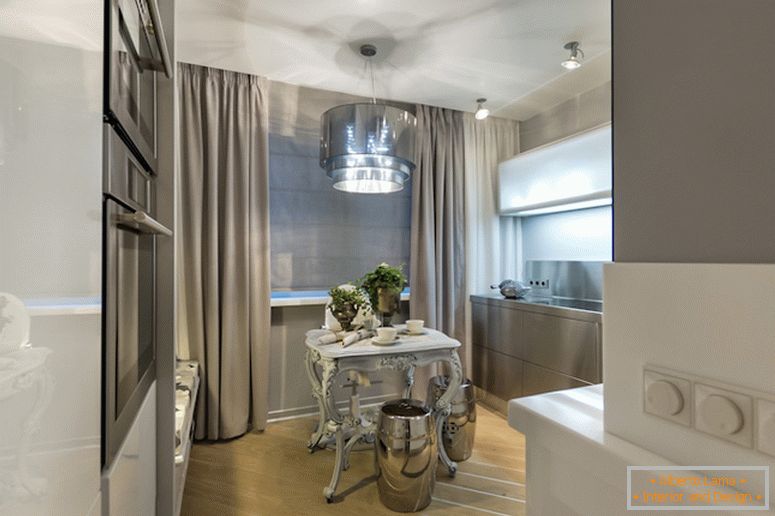 Design de interiores de cozinha em estilo minimalista