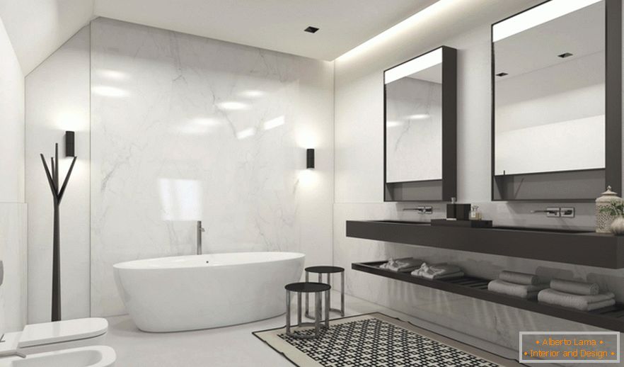 Casa de banho em um apartamento elegante
