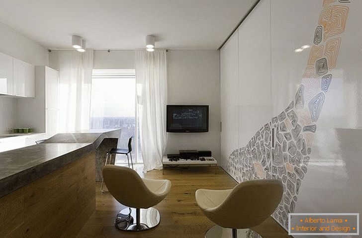 Um apartamento minimalista em Moscou em toda a glória do seu chique
