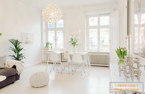 Interior do apartamento em estilo escandinavo
