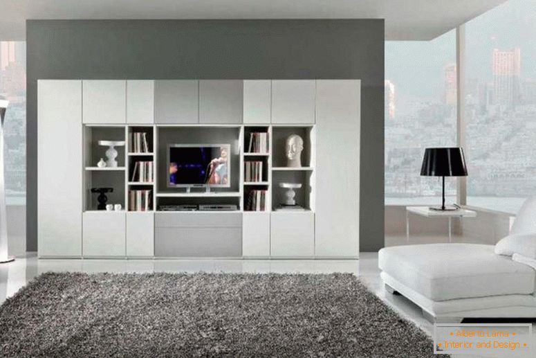 sala-de-estar-cor-design-surpreendente-com-moderno-interior-sala de estar-com-branco-grande-estante-sala de estar-design-também-moderno-pele-tapete-cinza-design-idéias